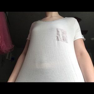 Soft Flowy white patterned shirt